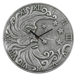 Zegar ścienny - Terakotowy Księżyc Srebrny
